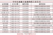 A股監(jiān)管風(fēng)暴來襲！近期多家上市公司被立案
