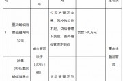 螞蟻消金被罰140萬元：公司治理不完善、風(fēng)控獨(dú)立性不足、貸后管理不到位、委外催收管理不到位
