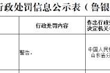 中國(guó)銀行濟(jì)南泉城支行因違反賬戶管理規(guī)定被警告