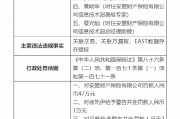 安盟財(cái)產(chǎn)保險(xiǎn)有限公司被罰47萬元：關(guān)聯(lián)交易、關(guān)聯(lián)方漏報(bào)，EAST數(shù)據(jù)存在錯(cuò)報(bào)