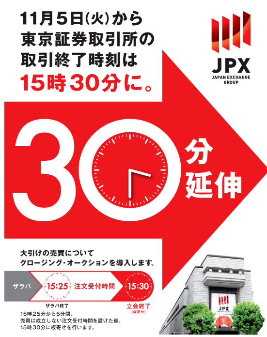 時(shí)隔70年！日本東京證券交易所宣布：把股票交易時(shí)間延長(zhǎng)至5.5小時(shí)