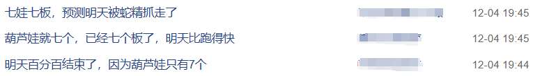 沾上“蛇字輩”，葫蘆娃7連板！股民熱評：七個娃，七個板（附概念股名單）