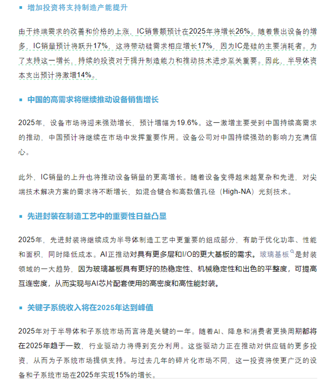 繼續(xù)看多半導(dǎo)體！機(jī)構(gòu)預(yù)期2025年資本支出激增 中芯國際漲超6%