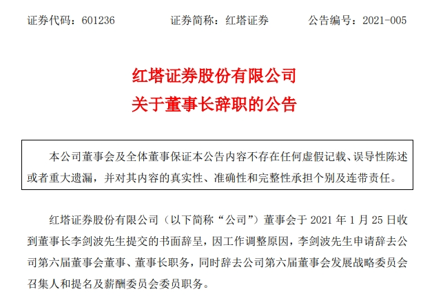 紅塔證券原董事長受賄267萬，多次為他人安排工作打招呼