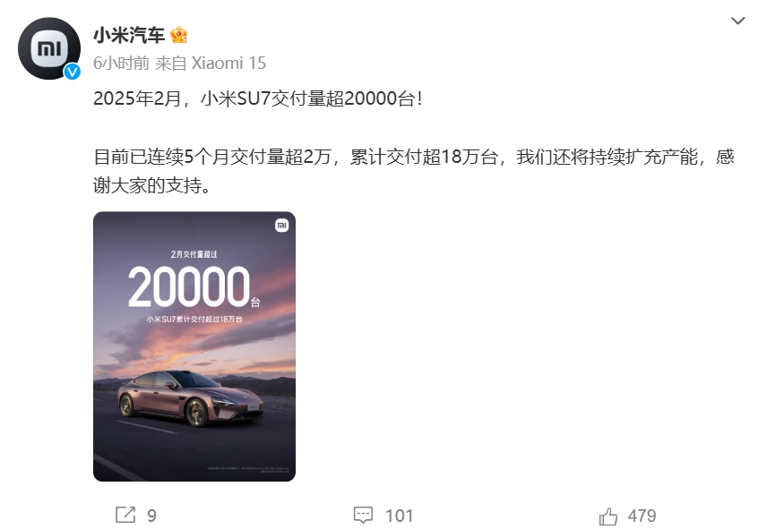 “蔚小理”2月成績單出爐：蔚來同比增長62.2%，樂道交付4049臺，小鵬再破3萬臺！小米、零跑也公布了