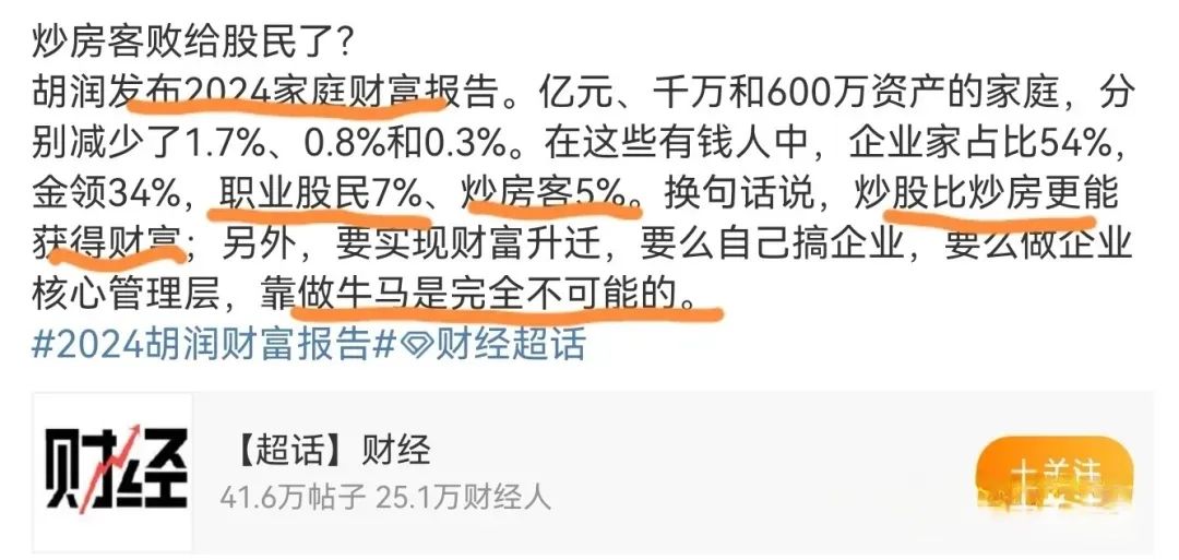 中國超高凈值家庭中，職業(yè)股民占比14%